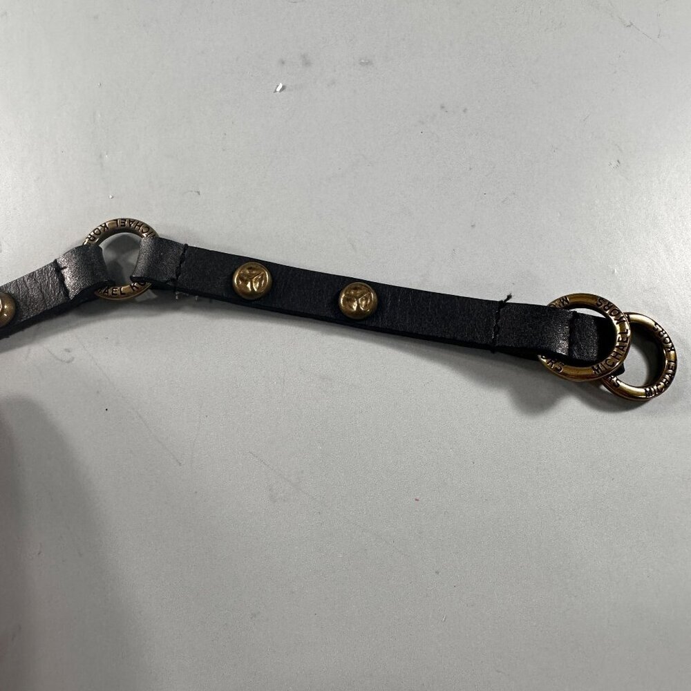 Michael Kors D Ring Statement Belt Skinny Studded Leather Accent Accessories - Picture 6 of 12